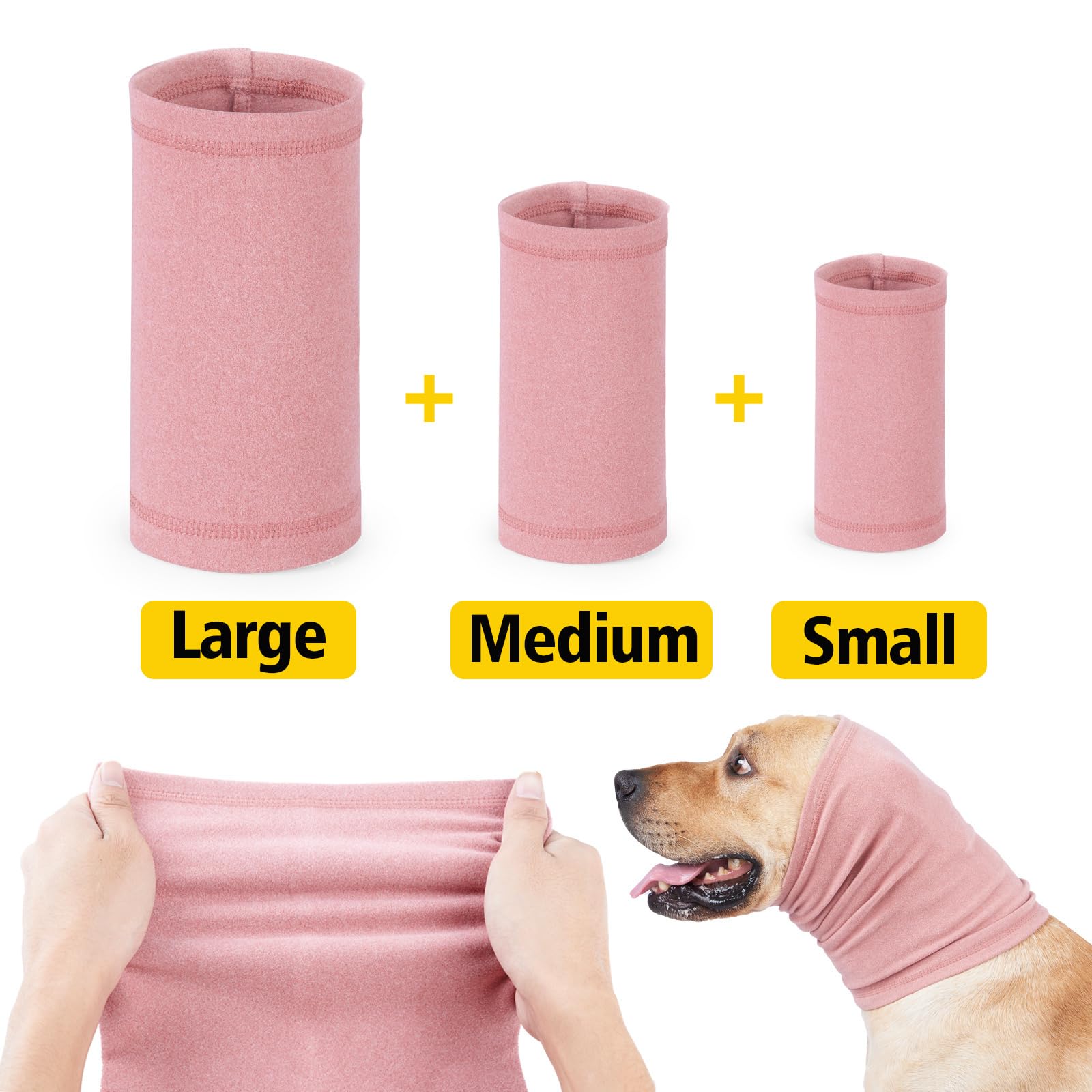 No Shake Ear Wraps for Dogs,Soft Dog Calming Hoodie Dog Ear Cover